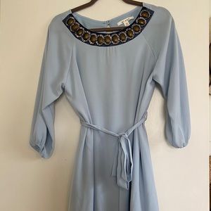 Blue dress with jewel details